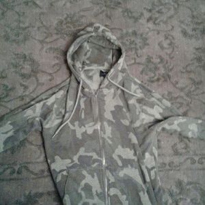 Camo zip up hoodie Cotton On